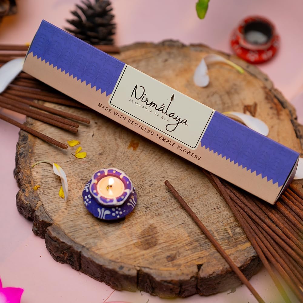 Nirmalaya Premium Patchouli Incense Sticks (40 Sticks, 100g) | Natural & Charcoal Free Agarbatti | Long Lasting Earthy Fragrance | for Home, Office, Yoga, Meditation & Aromatherapy
