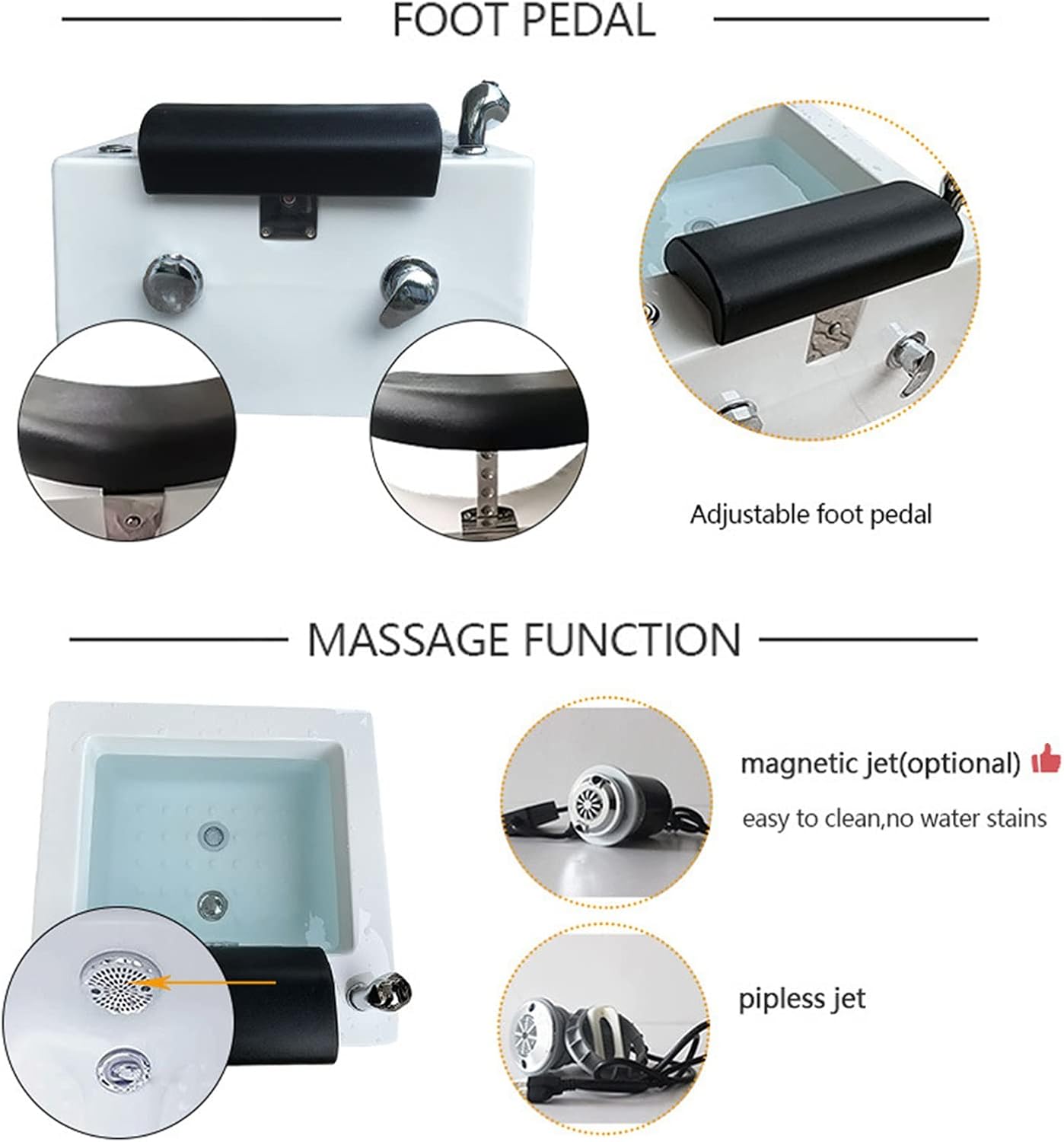 Water Foot Massager Bubble Bath with Temperature Control Switch for Soothe & Relax Tired Feet - Foot tub for Soaking feet, Foot Care, Color Light
