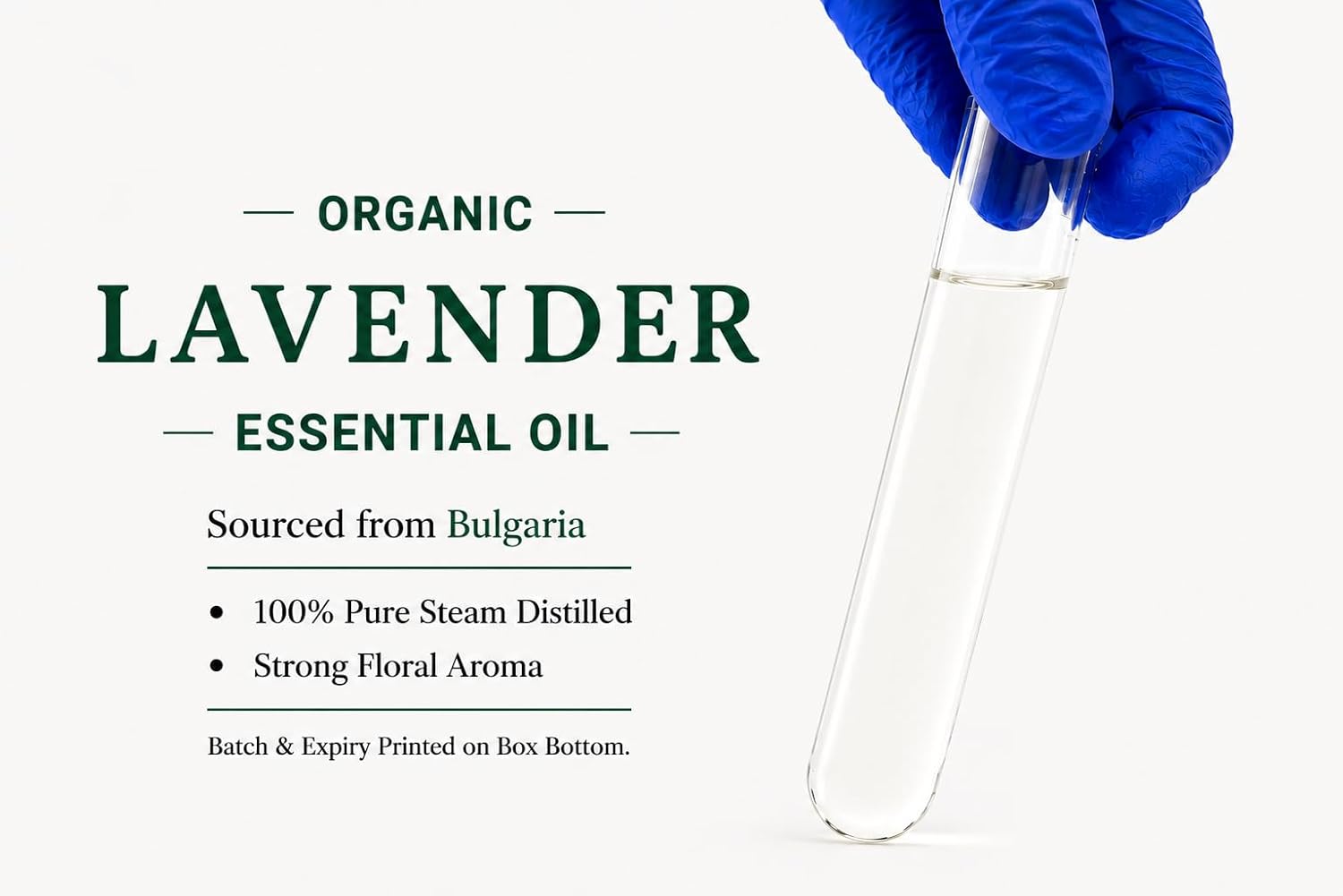 Lavender Essential Oil, USDA Certified Organic, 100% Pure Undiluted, Aromatherapy Oil for Diffuser, Hair & Skin Care