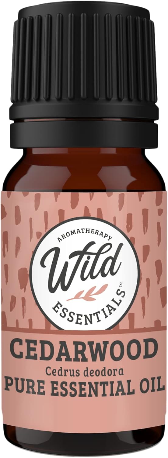 Wild Essentials Cedarwood 100% Pure Essential Oil - 10ml, Therapeutic Grade, Made and Bottled in The USA, Calming, Grounding