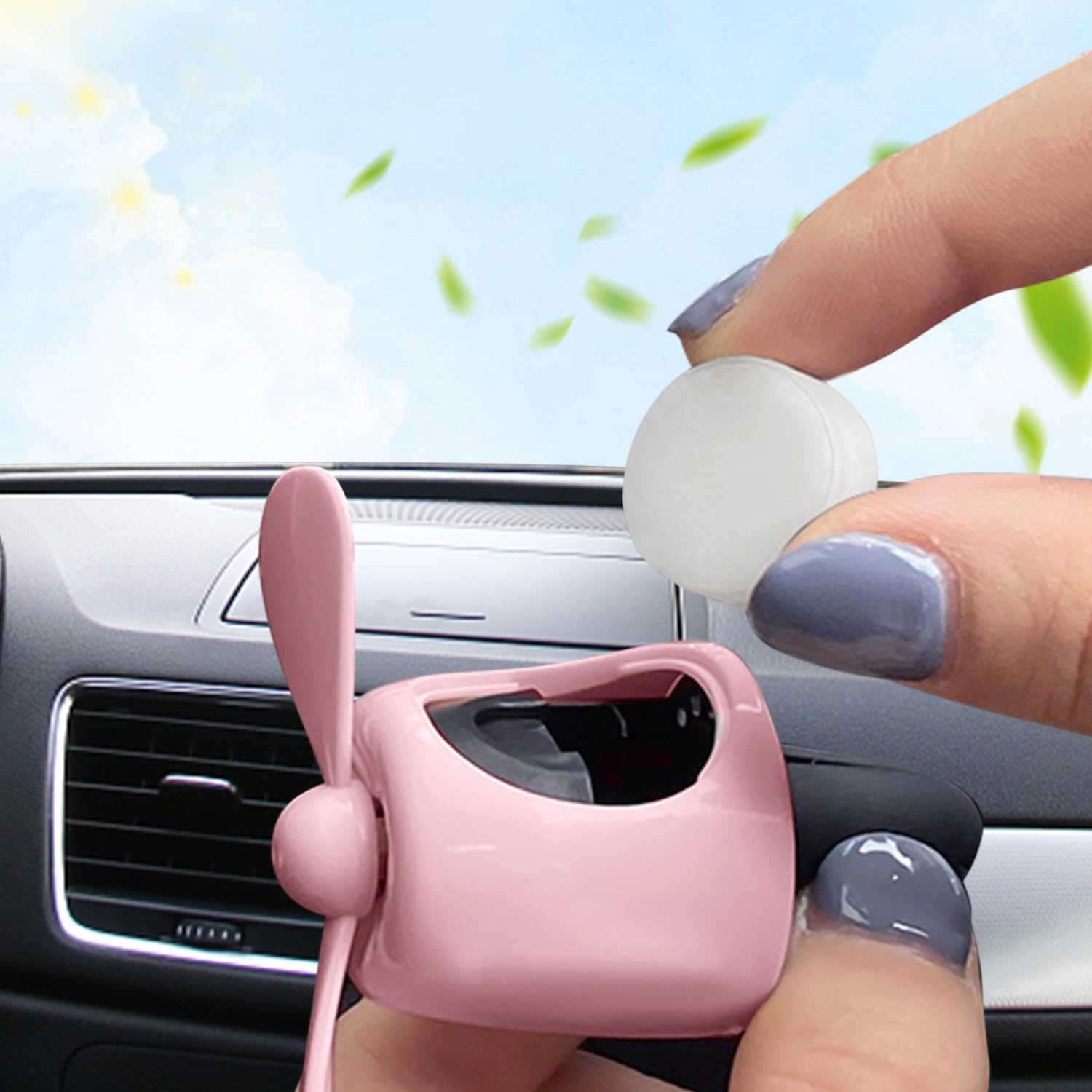 50 PCS White Essential Oil Refill Pads,0.63 Inch Cotton Aromafier Replacement Pads,Car Air Vent Clip Fragrance Tablets,Air Fresheners Refills for Diffuser Necklace Diffuser Bracelet