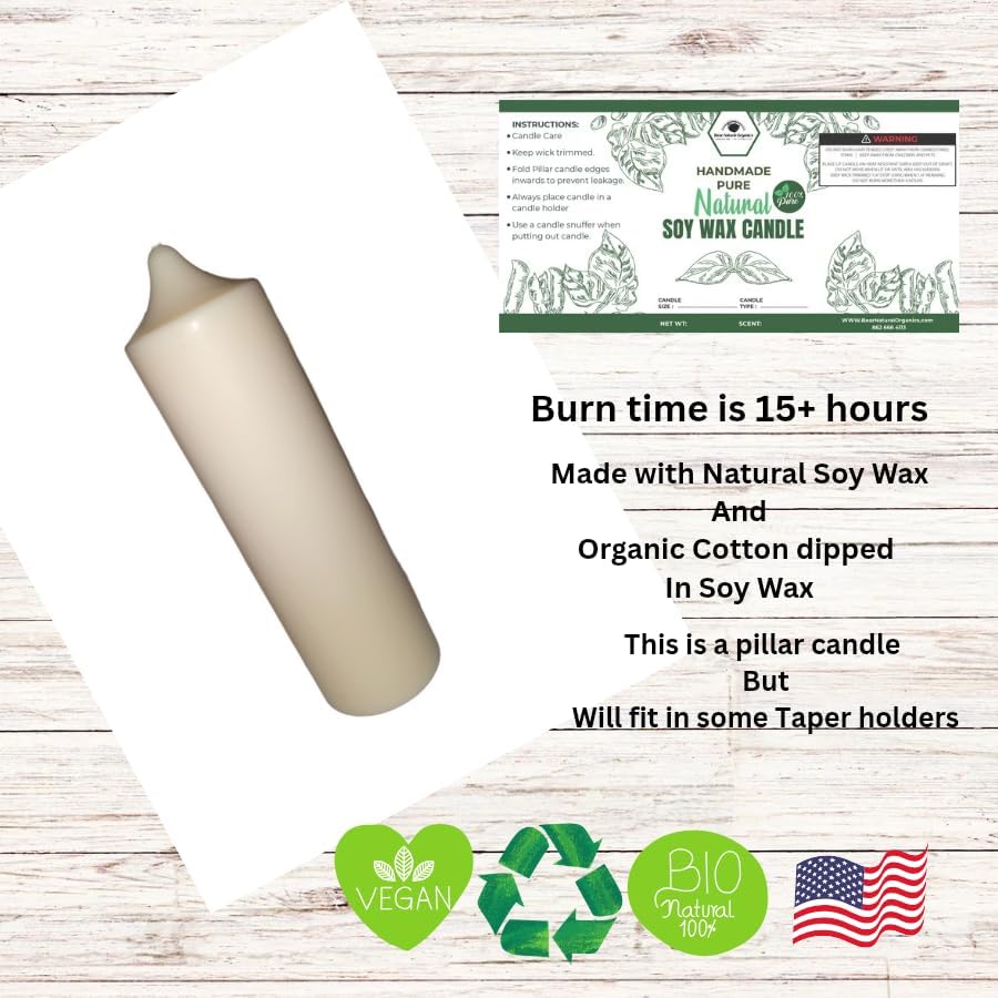 Soy Wax Pillar Candle, 1.5 x 5 Inches – Hand-Poured, Natural Home Décor Accent (You Receive Only 1)