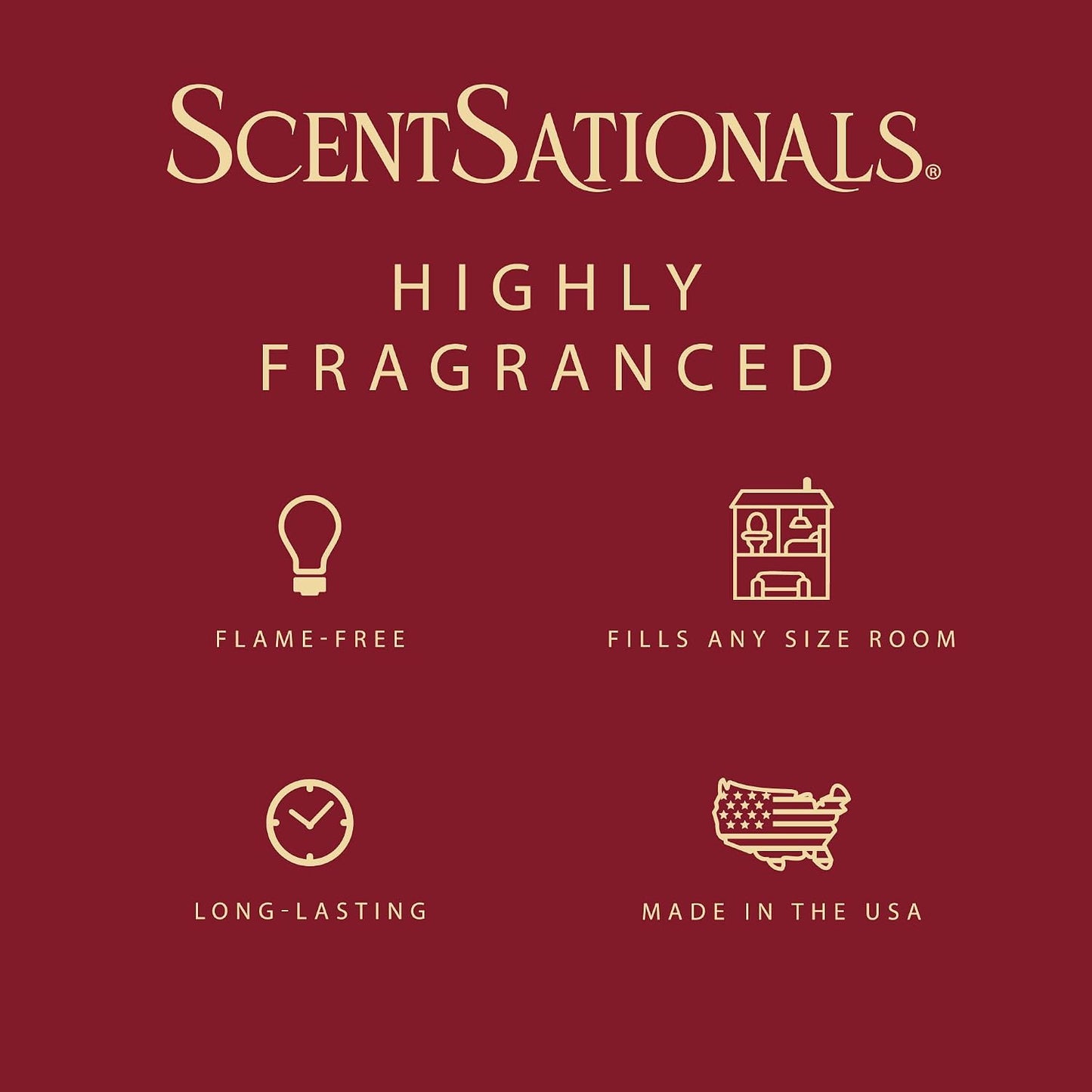 Scentsationals Christmas Wax Melts Happy Holidays 4pk – Long Lasting, Strong Scent, Includes Eucalyptus Snow, Frosted Cranberry, No Place Like Home, & Whipped Peppermint Cream, 10oz (24 Cubes)