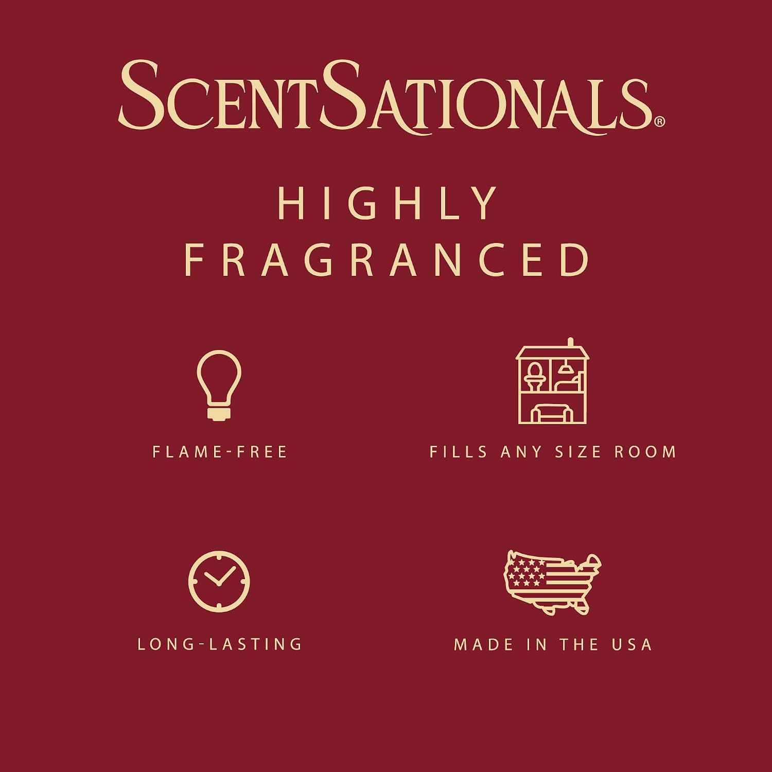 Scentsationals Christmas Wax Melts Happy Holidays 4pk – Long Lasting, Strong Scent, Includes Eucalyptus Snow, Frosted Cranberry, No Place Like Home, & Whipped Peppermint Cream, 10oz (24 Cubes)