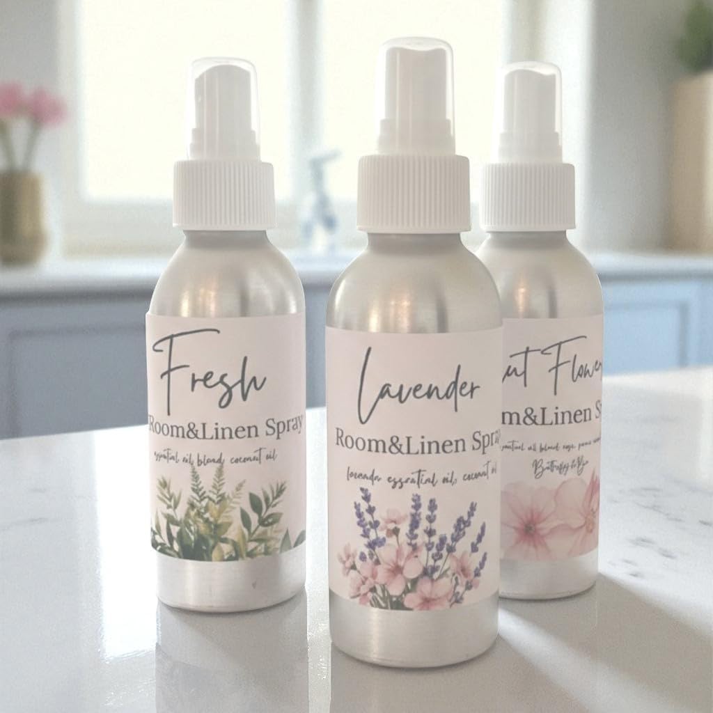 Natural Linen and Room Spray, Plant-Based Ingredients, Liquid, 4 fl oz, Non-Toxic Fabric Freshener, No Artificial Fragrances