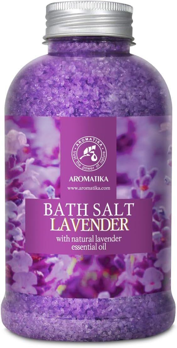 Lavender Bath Salt With Natural Essential Oil 21.16 Oz - Lavanda Salt 600g - Aromatherapy Salts for Relaxation