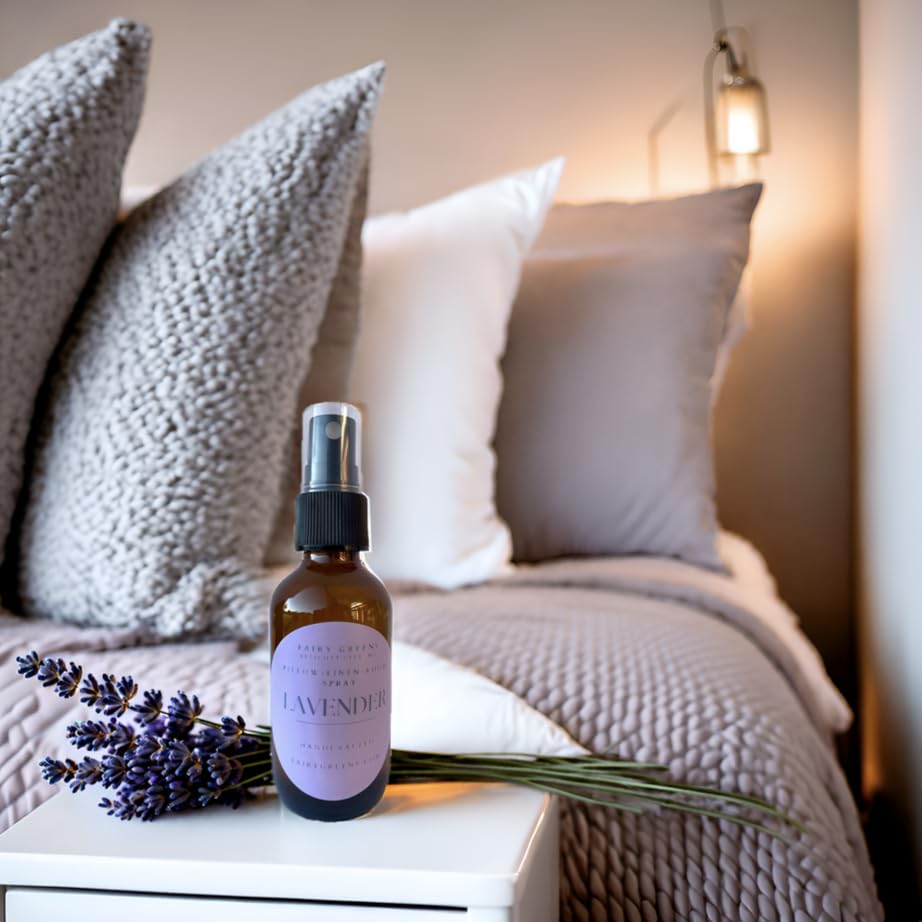 Lavender Pillow Spray – 2oz All-Natural Sleep Mist with Pure Essential Oils | Handcrafted Calming Room & Linen Spray for Better Sleep | Made on Family Farm