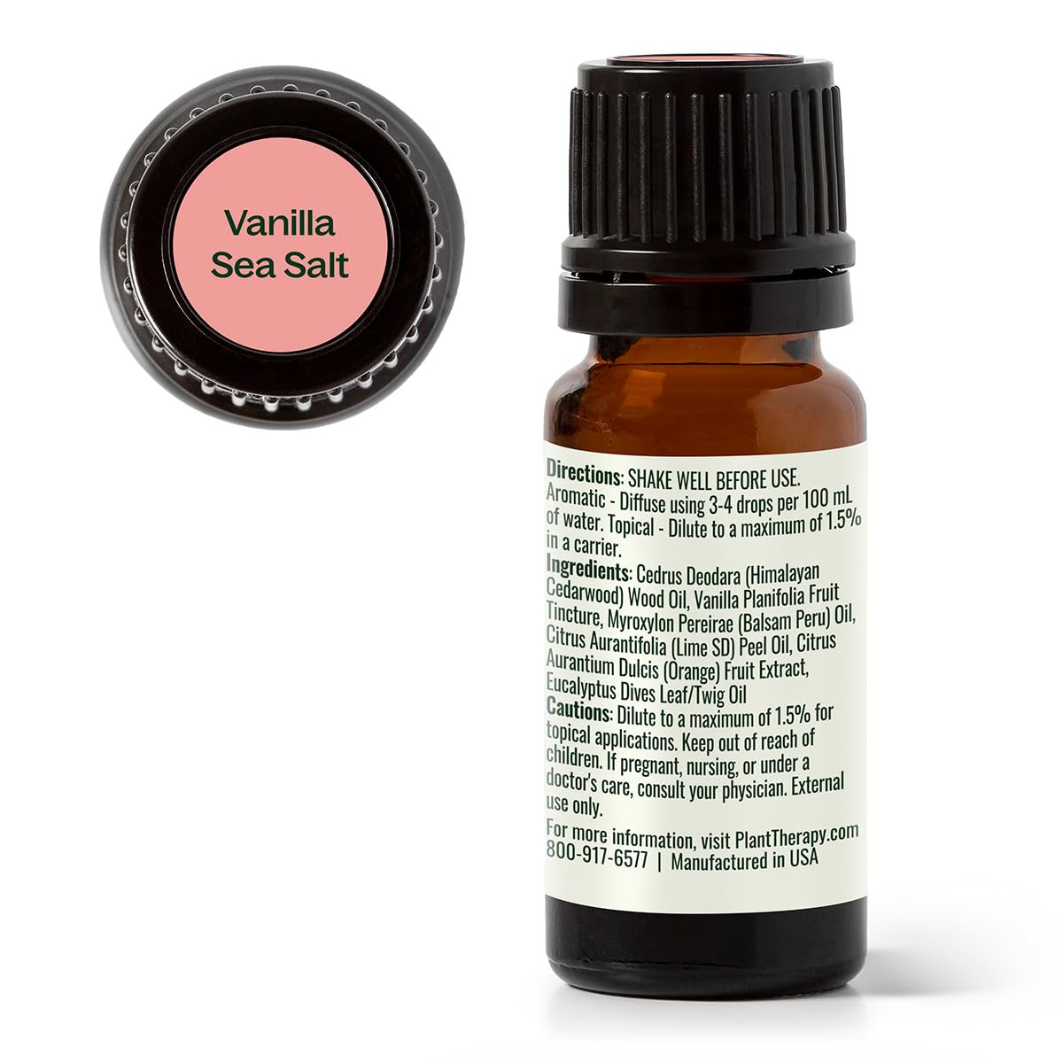 Plant Therapy Vanilla Sea Salt Essential Oil Blend 10 mL (1/3 oz) 100% Pure, Undiluted, Natural, Relaxing, Romantic Aromatherapy