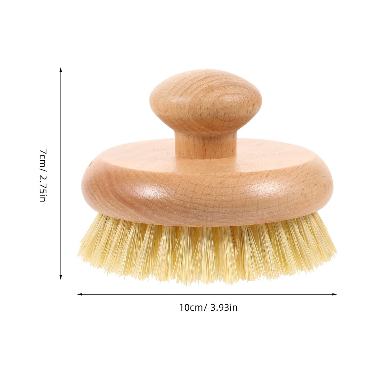 Shower Brush Handle Back Scrubber Body Exfoliator Wood Body Brush Bath Shower Brush for Wet or Dry Brushing