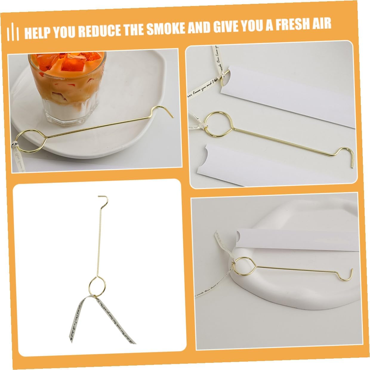 Wakauto 4pcs Stainless Steel Candle Snuffer and Wick Dipper Set Household Candle Extinguisher Tool and Flame Control