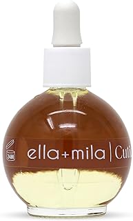 ella+mila Nail Fortifying Cuticle Oil with Sweet Almond & Castor - Moisturizing Formula Promotes Nail Repair & Strength - Vegan - 2.3 fl oz