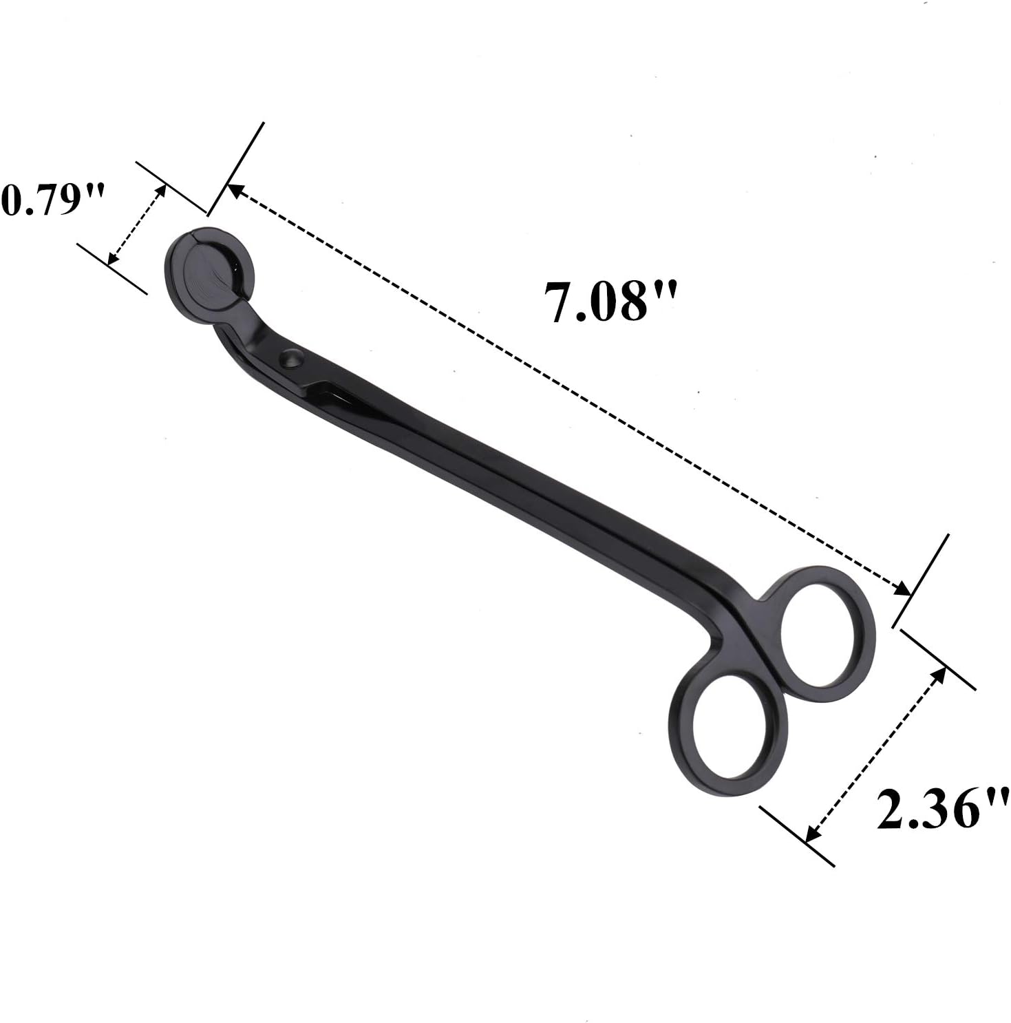 Yopay 3 Pack Candle Wick Trimmer, Stainless Steel Wick Clipper Cutter, Wick Scissor, Reaches Deep Into Candles to Cut Spent Wicks, Matte Black, 7.08 x 2.36 inch