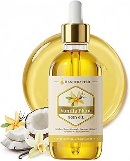 Handcrafted Vanilla Body Oil – 118 mL (3.99 fl oz) Hydrating Plant‑Oil Blend of Jojoba, Sweet Almond, Coconut & Sea Buckthorn for Skin & Hair
