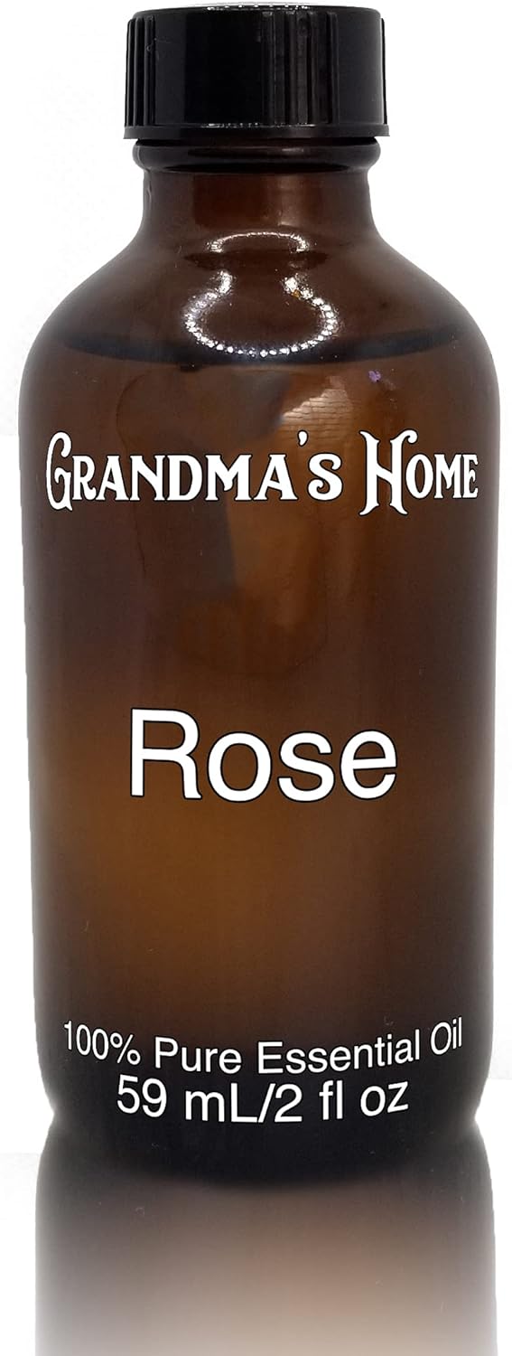Rose Essential Oil - 2 fl oz -100% Pure and Natural - Therapeutic Grade - Grandma's Home