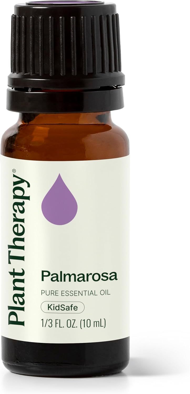 Plant Therapy Palmarosa Essential Oil 10 mL (1/3 oz) 100% Pure, Undiluted, Natural Aromatherapy, Healthy Skin, Emotional Balance