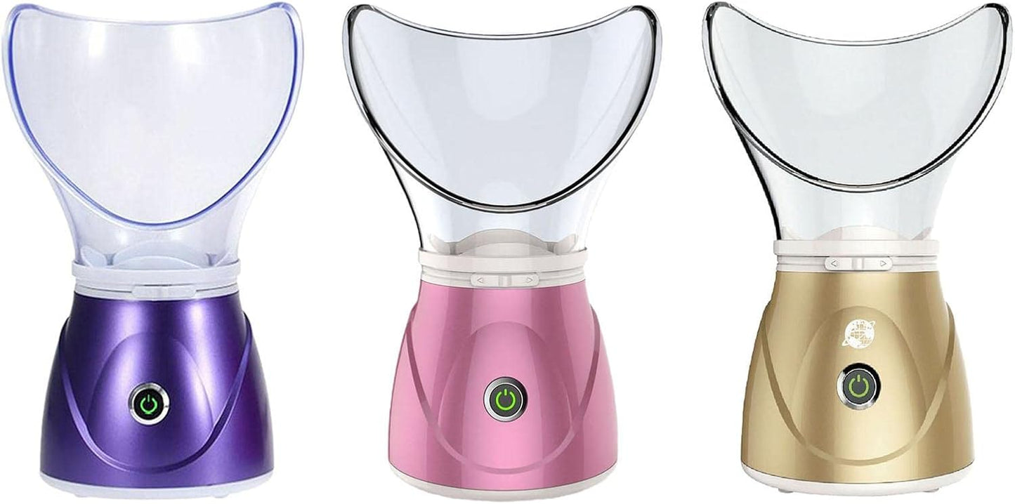 Facial Steamer Steam Inhaler Face Vacuum Machine Eco-Friendly Material Moisturizing Experience, Purple