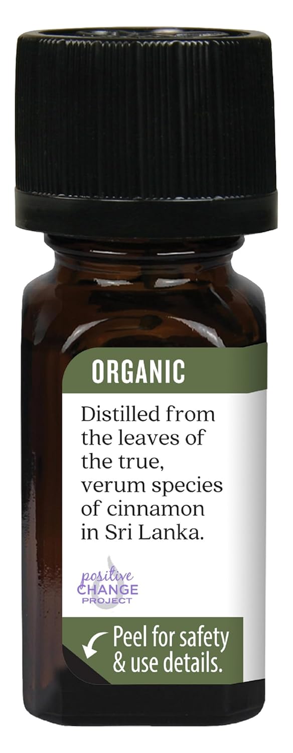 Aura Cacia Organic Cinnamon Leaf Essential Oil, 0.25 Ounce