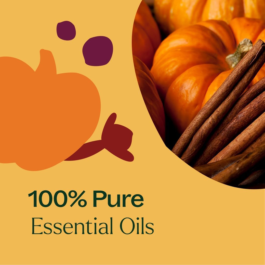 Plant Therapy Pumpkin Spice Fall Essential Oil Blend 10 mL (1/3 oz) Warm & Cozy Blend of Spices, Perfect Fall Scent, Mood-Boosting & Inviting