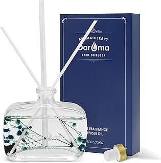 Reed Diffuser Set with Sticks, Daroma Dried Flowers Aromatherapy Reed Diffuser with Nature Essential Oil, Fragrance Scent Diffuser for Home Décor & Office, for Birthday,Christmas,Ocean Mist