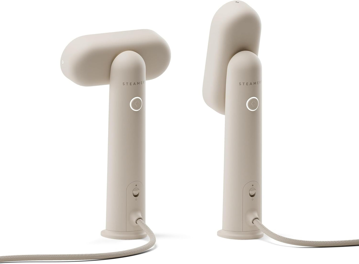 Steamery Travel Steamer Cirrus Lite, 1200W, Steam Output 16g/min, Heat up 18 Seconds, Portable & Packable, Rotating Steam Head, Dry Steam Technology (Beige)