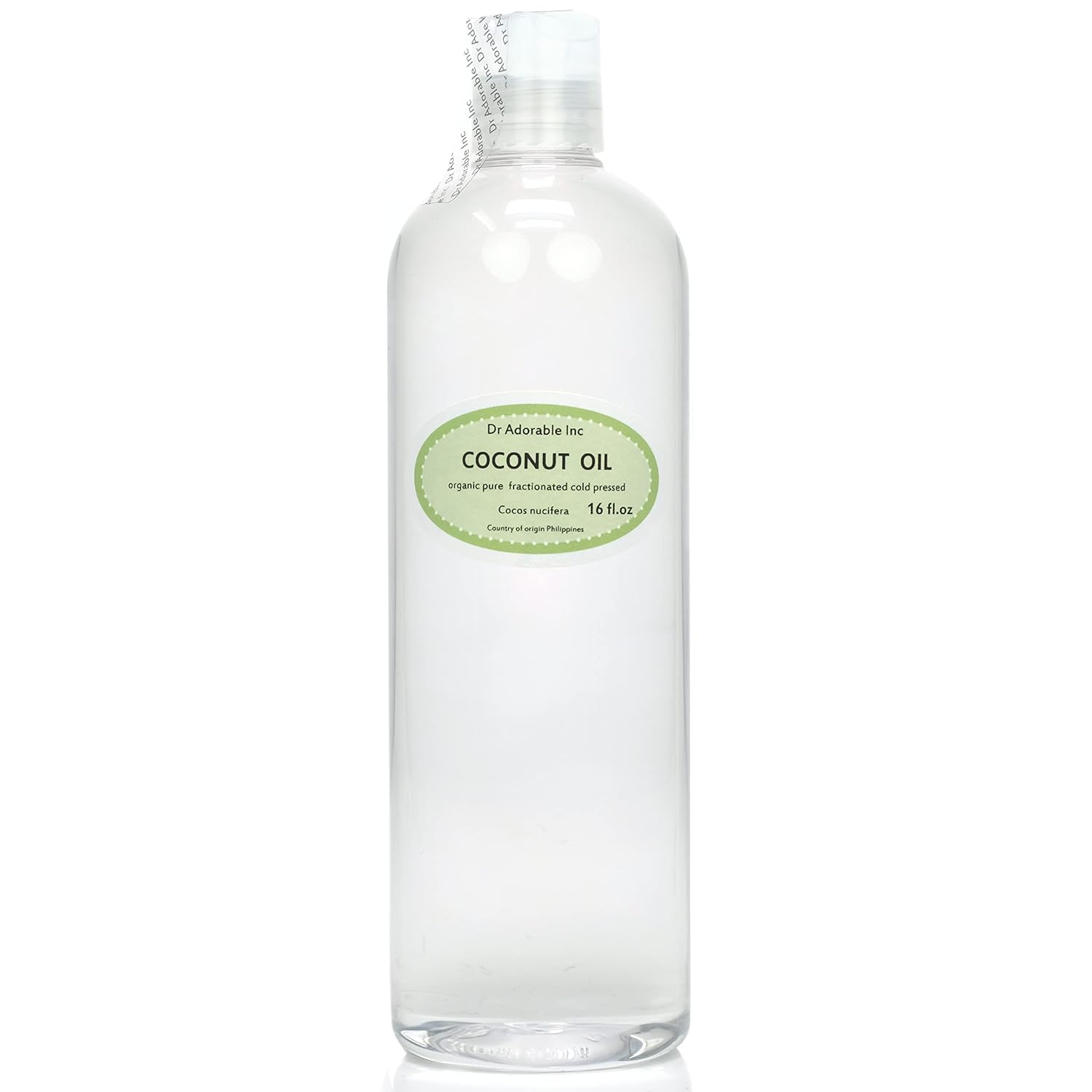 Dr Adorable - 16 oz - Fractionated Coconut Oil - 100% Pure Natural Organic Moisturizing For Face Skin & Hair