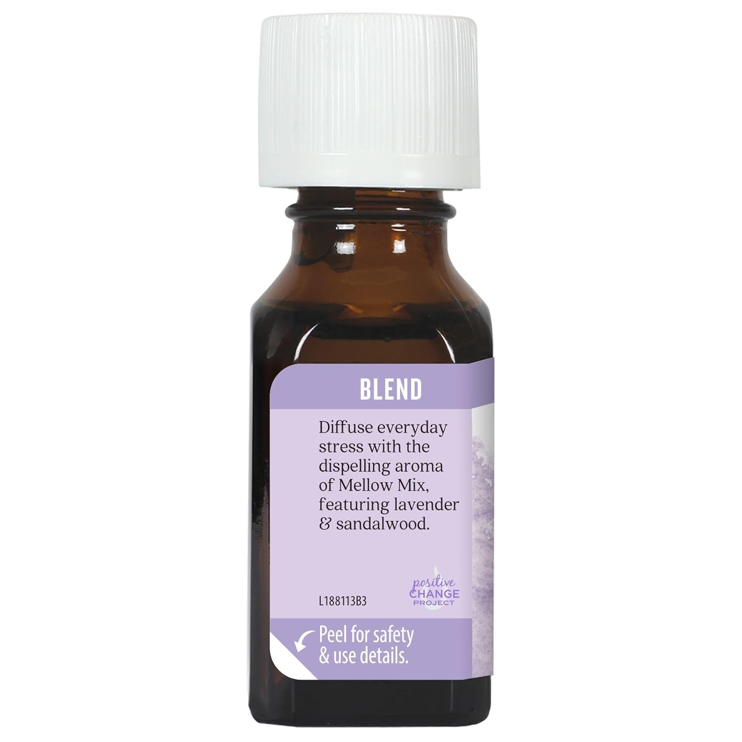 Aura Cacia Mellow Mix Essential Oil Blend | Lavender, Sandalwood, Lemon, Petitgrain, Roman Chamomile, Neroli - Calming Aromatherapy for Diffusion, Topical Use | 0.5 Fl Oz (Pack of 1)