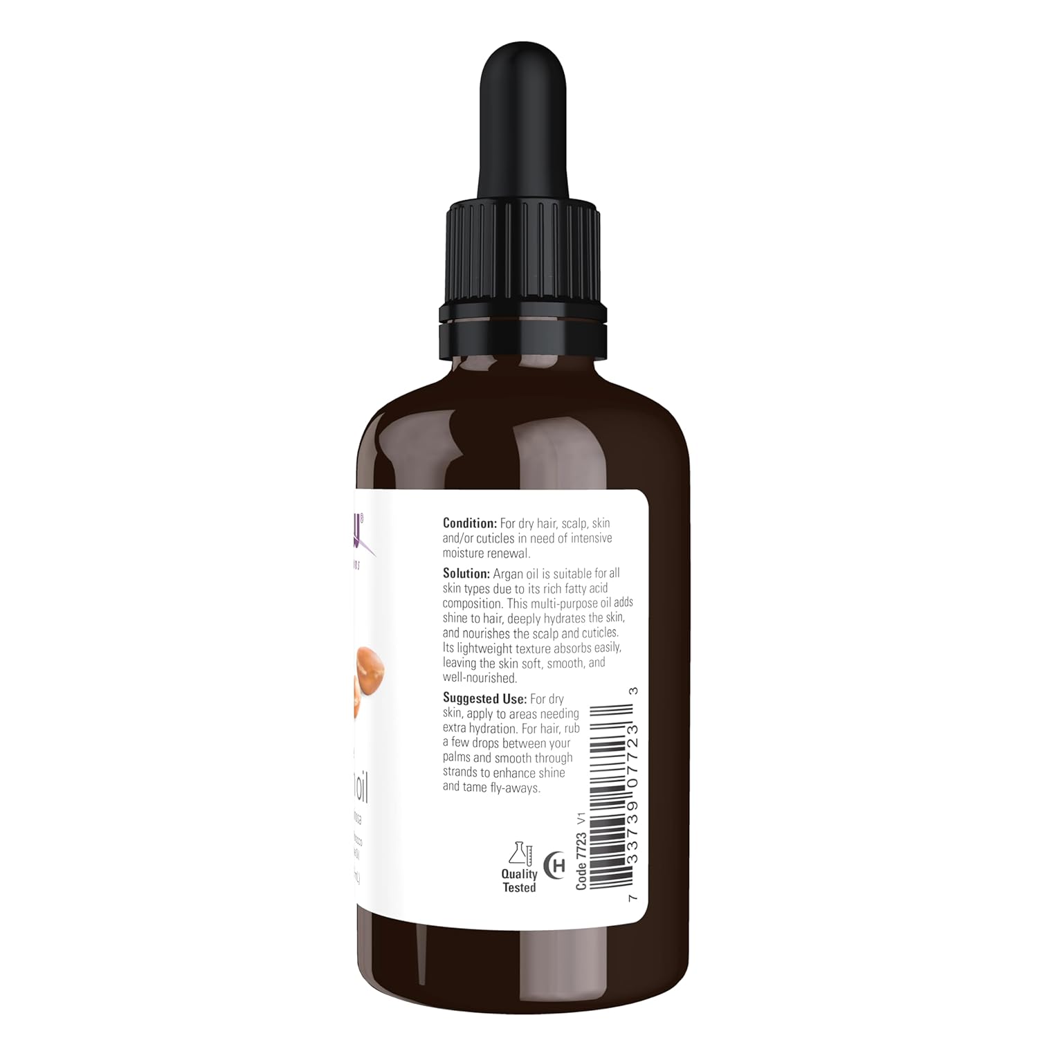 NOW Solutions Pure Argan Oil, 100% Pure, "Gold of Morocco" Multi-Purpose Oil, 2-Ounce