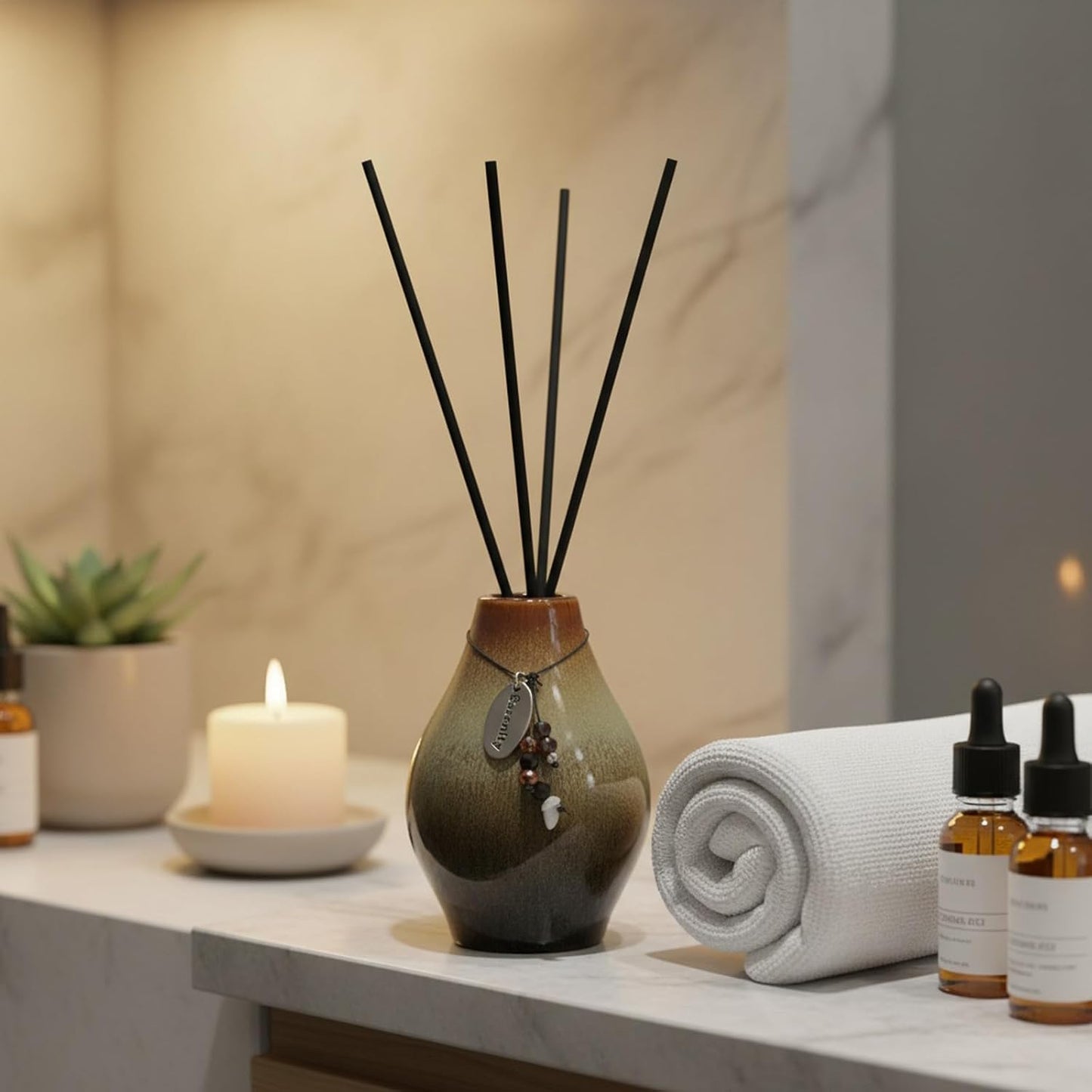 12 inch (30cm) Black Fiber Stick Replacement Fragrance Reed Diffuser Sticks Set of 100