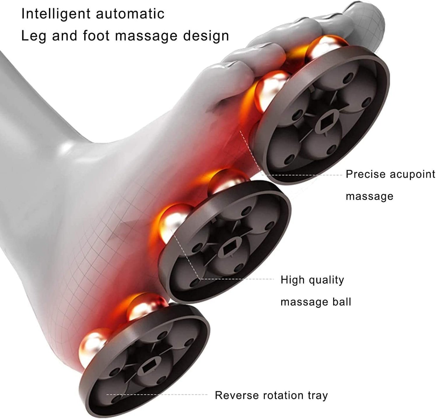 Foot Spa Bath Massager with Heat Bubbles Upgraded 6 Automatic Massage Rollers Pedicure Attachments Time Temprature Control Soothe Your Tired Feet