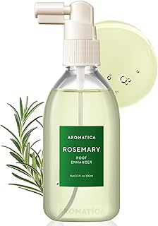 AROMATICA Root Enhancer Rosemary Water for Hair Growth spray - with Rosemary hair oil & caffeine & biotin - Korean hair care for hair thinning & hair loss - free from silicone, paraben and sulfate