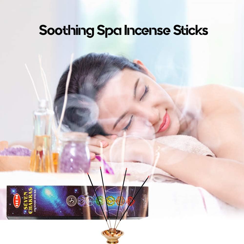 Hem Seven Chakras Incense Sticks – 35 Sticks Variety Set (7 Fragrance Packs) – Aromatic Incense for Meditation, Yoga & Home Fragrance.