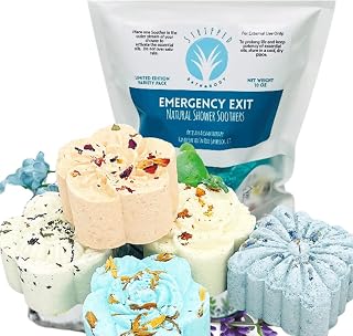 Variety Shower Bomb Collection (5pk) – Essential Oil Aromatherapy Shower Tablets for Stress, Relaxation, Mood Lift, Energy and Open Airways | Secret Santa Christmas Gift Idea (No Bomb Bag)