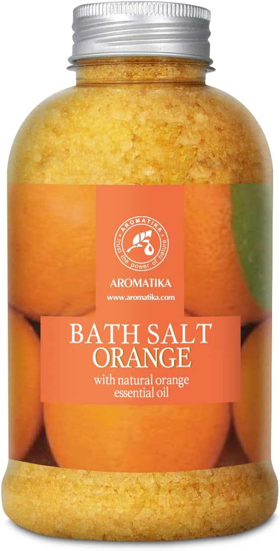 Orange Bath Salts w/Natural Orange Essential Oil 21.16 Oz - Good for Beauty - Bathing - Body Care - Wellness - Spa - Bath