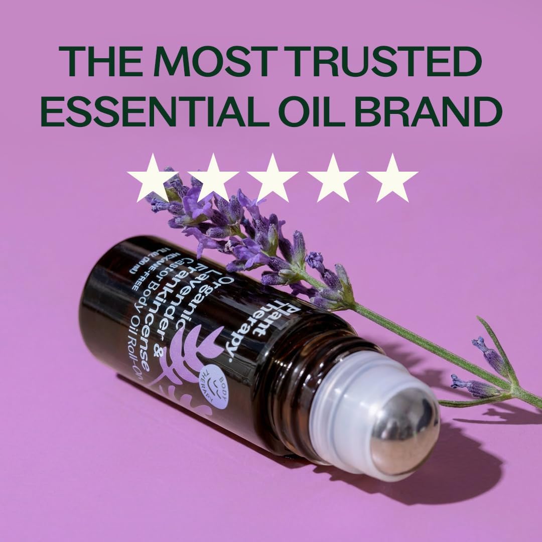 Plant Therapy Organic Lavender & Frankincense Castor Body Oil Roll On 30 mL