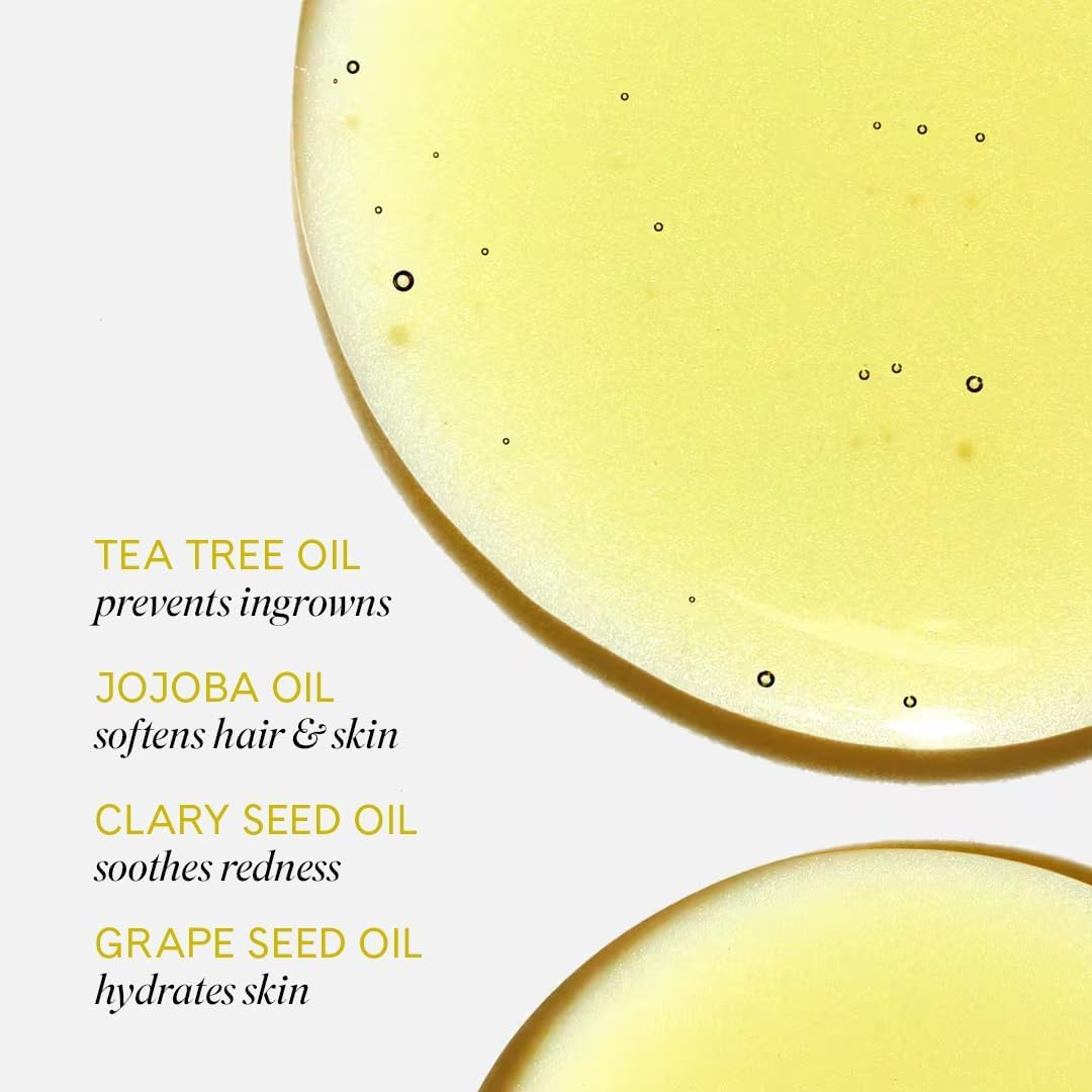 Ingrown Hair Oil for Bikini Line, Underarms, Legs & More – Soothes Razor Bumps, Prevents Ingrowns, Reduces Redness & Irritation – Jojoba, Clary Sage & Tea Tree – 14mL