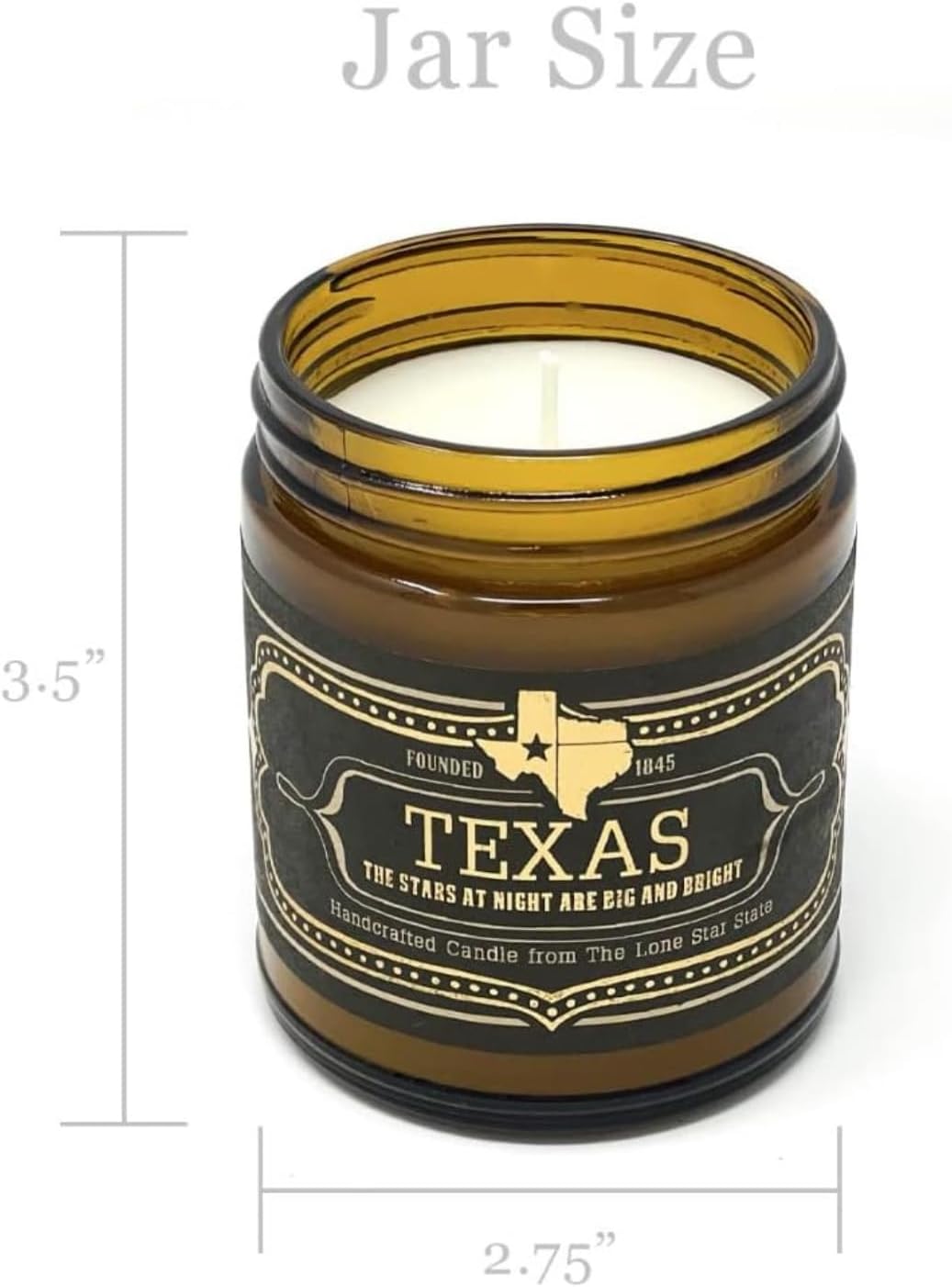 Jackson Vaughn Scented Texas Candle | Aromatherapy Long Lasting Candles Home Fragrance Decor Gifts Hand Poured Soy Wax Blend Notes of Patchouli, Prairie Grass, Mexican Amber 40 Hr Burn 9oz (Austin)
