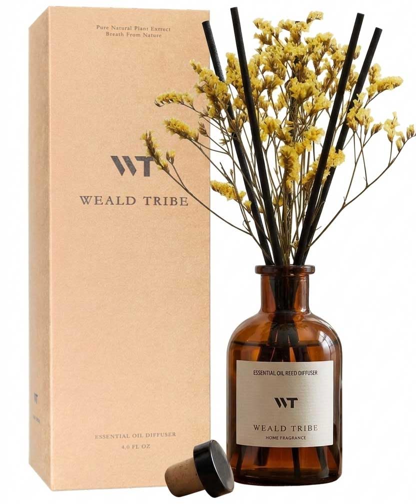 WEALD TRIBE Reed Diffuser Set for Bathroom Air Fresheners
