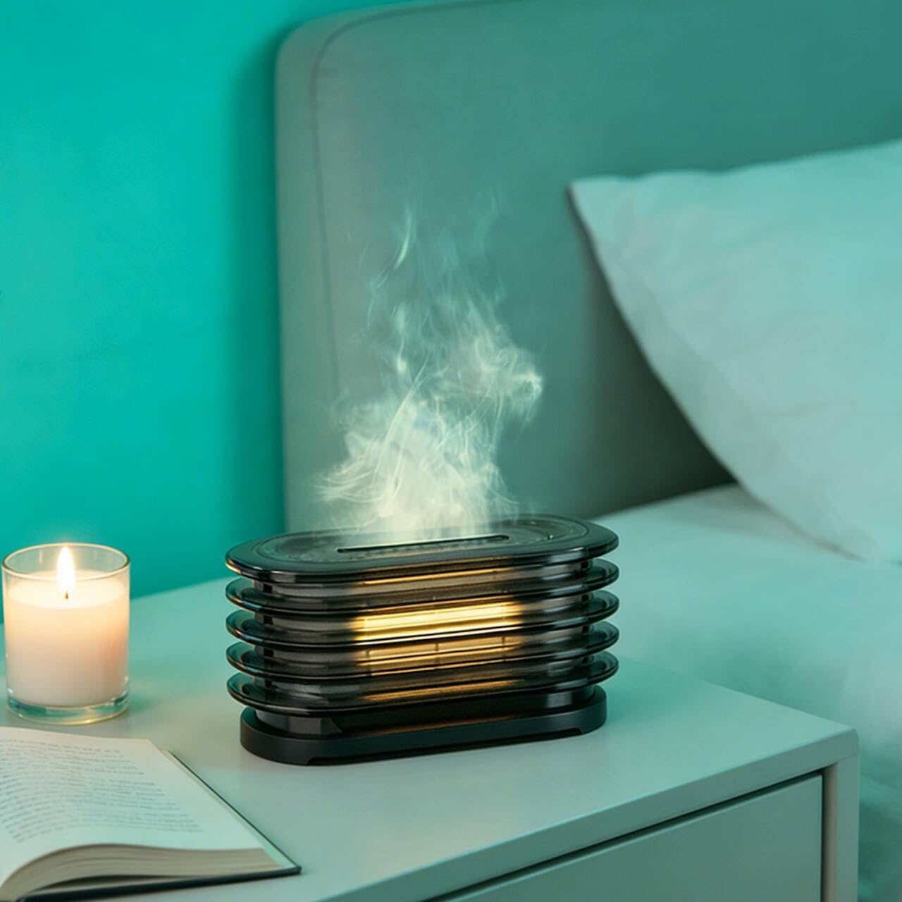Aroma Diffuser, 120ml Ultrasonic Essential Oils Diffusers with Cool Mist, Salt Lamp Aromatherapy Diffuser with Auto-Off Protection for Home, Office, Bedroom