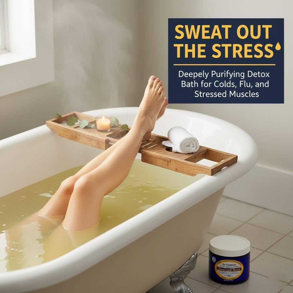 Dr. Singha's Mustard Bath Soak – Aromatherapy Bath Salts with Mustard Seed & Essential Oils for Muscle Relaxation, Stress Relief & Soothing – Epsom Salt Alternative, 8 oz