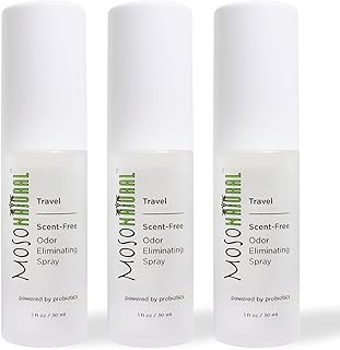 Moso Natural Scent-Free Travel Size Air Freshener Spray (3 Pack) An Unscented Travel-Size Odor Eliminator. 30ml