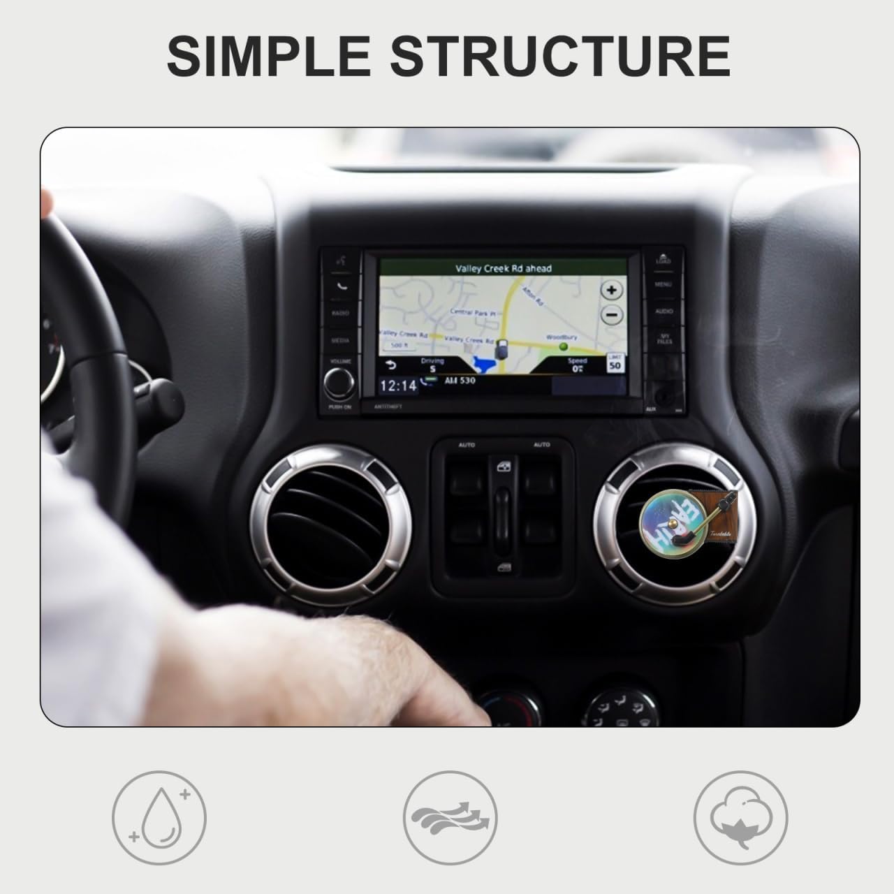 48 Pcs Aromatherapy Refill Pads Car Aroma Tablets 1.37In Air Freshener Replacement Fragrance Scent Pads for Vehicle Interior
