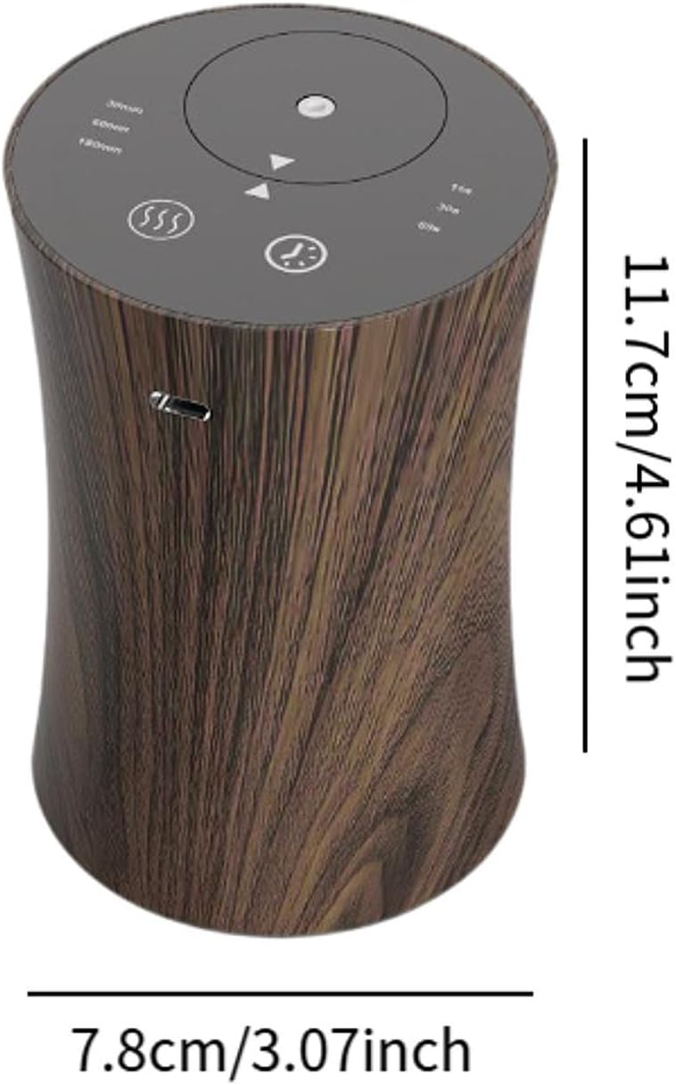 Generic Waterless Diffuser for Essential Oil Nebulizer USB Operated Mini Scent Machine for Office Bedroom,Compact,Quiet,Scent Diffuser,Portable Car Diffuser, Dark Wood Grain