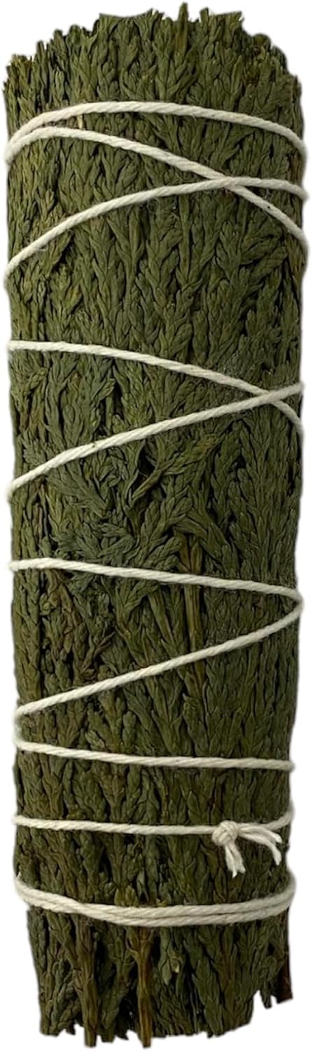 NessaStores Cedar Smudge Sticks, 4-Inch Long Burn Time, Hand Tied, All Natural, Ethically Sourced for Home Cleansing, Clearing Negative Energy, & Attracting Positivity JC-115 (1 pc)