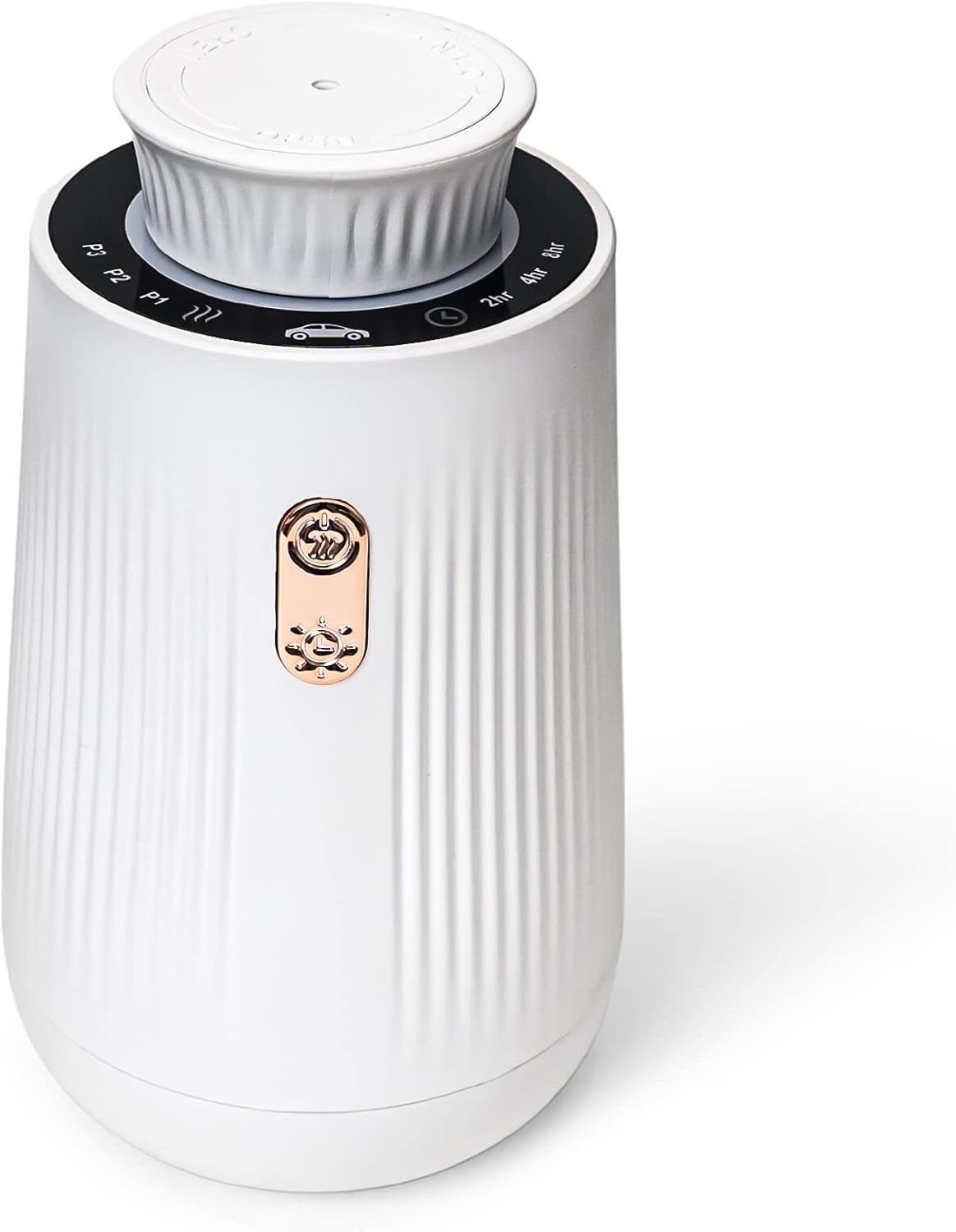 Car Air Freshener Spray Essential Oil Diffuser, Small Portable Rechargeable Aroma Diffuser, Mini Waterless Fragrance Diffuser for Car, Office Home Aromatherapy White