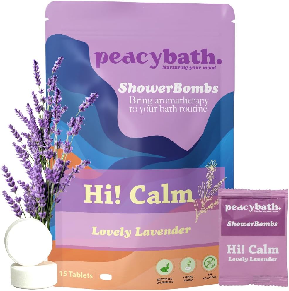 Shower Steamers Aromatherapy 15 Pack - with Essential Oils, Fathers Day Gift for dad, Birthday Gifts for Women, Relaxation Stress Relief Self Care, Home SPA, Teacher Appreciation Gift- Lavender