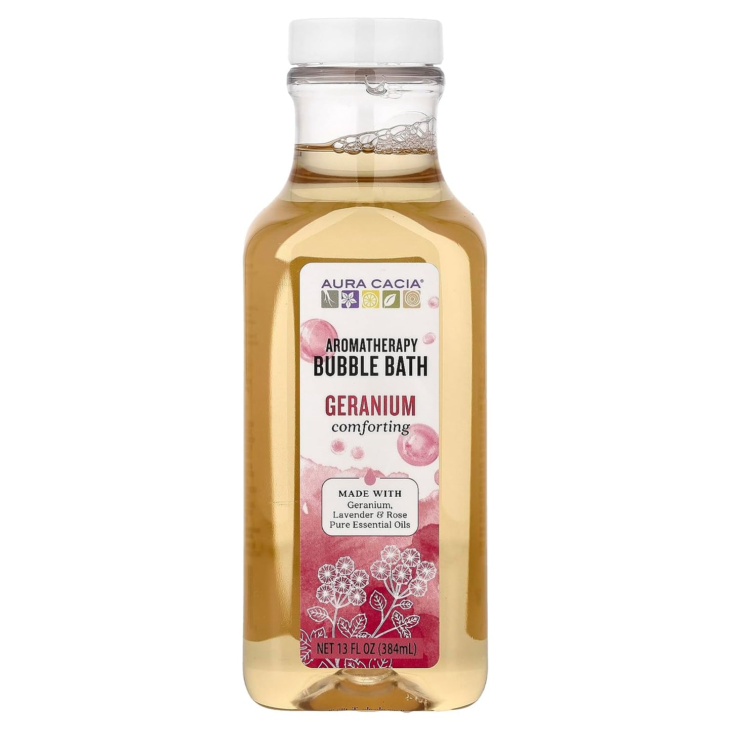 Aura Cacia Comforting Geranium Bubble Bath, 13 Ounce