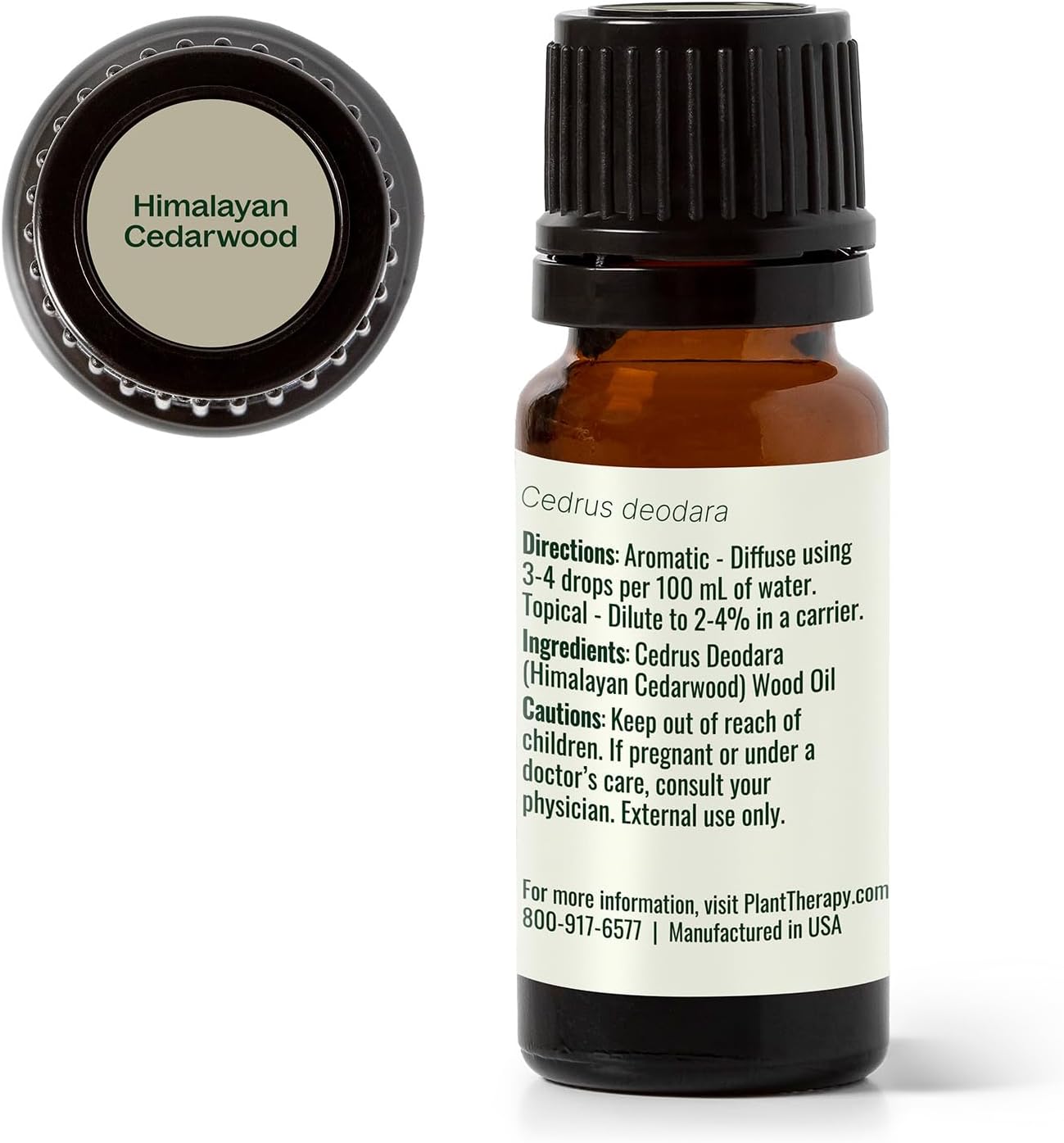 Plant Therapy Himalayan Cedarwood Essential Oil 10 mL (1/3 oz) 100% Pure, Undiluted, Refreshing Aromatherapy for Mental Focus and Clear
