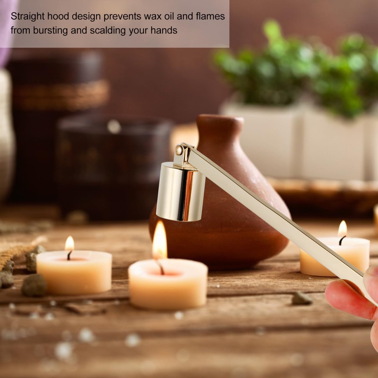 Zerodeko 1pc Straight Cover Candle Snuffer Flame Snuffer for Candles Accessory Device