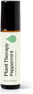Plant Therapy Peppermint Essential Oil, 10 mL (1/3 oz), Pre-Diluted Roll-On for On-The-Go Convenience, Fresh Peppermint Scent, Great for Cooling, Easing Tension, and Uplifting Your Mood