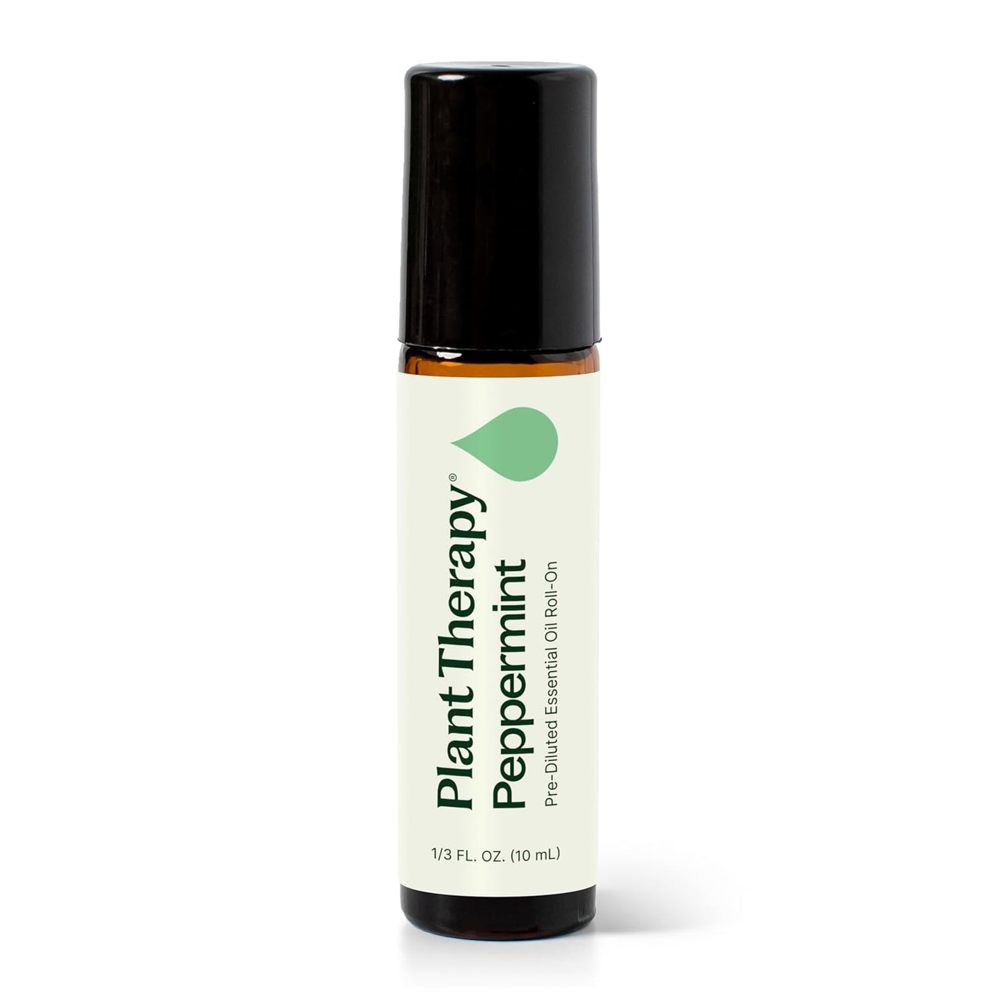 Plant Therapy Peppermint Essential Oil, 10 mL (1/3 oz), Pre-Diluted Roll-On for On-The-Go Convenience, Fresh Peppermint Scent, Great for Cooling, Easing Tension, and Uplifting Your Mood
